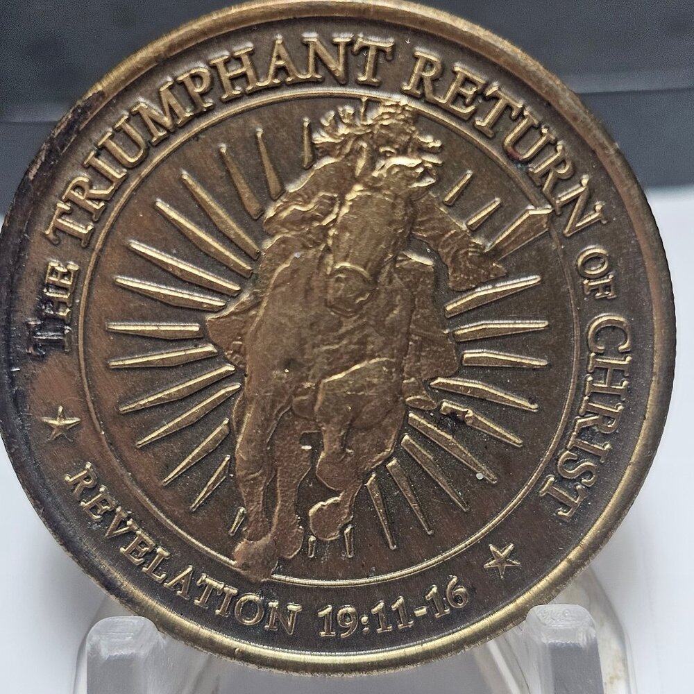 The Prophecy Series Christian Medal Triumphant Return of Christ Revelation 19:11